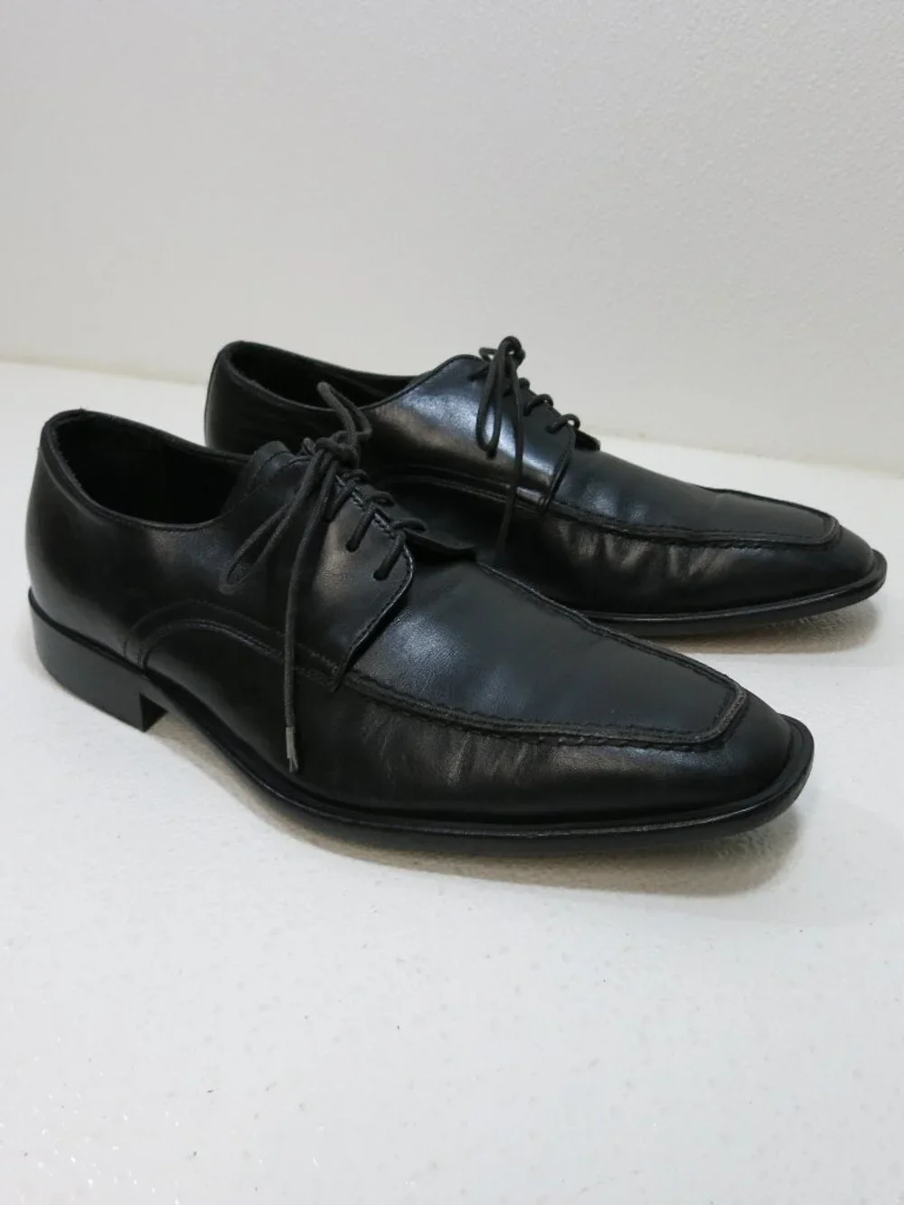 Via Spiga Black Leather Dress Oxfords Men's Footwear Formal Shoes Italy Sz 8